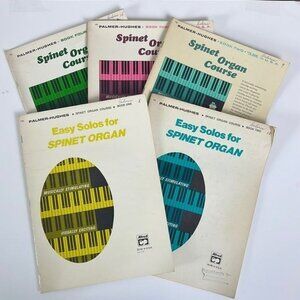 (5) Vtg Palmer Hughes Spinet Organ Course Sheet Music Books music l0t